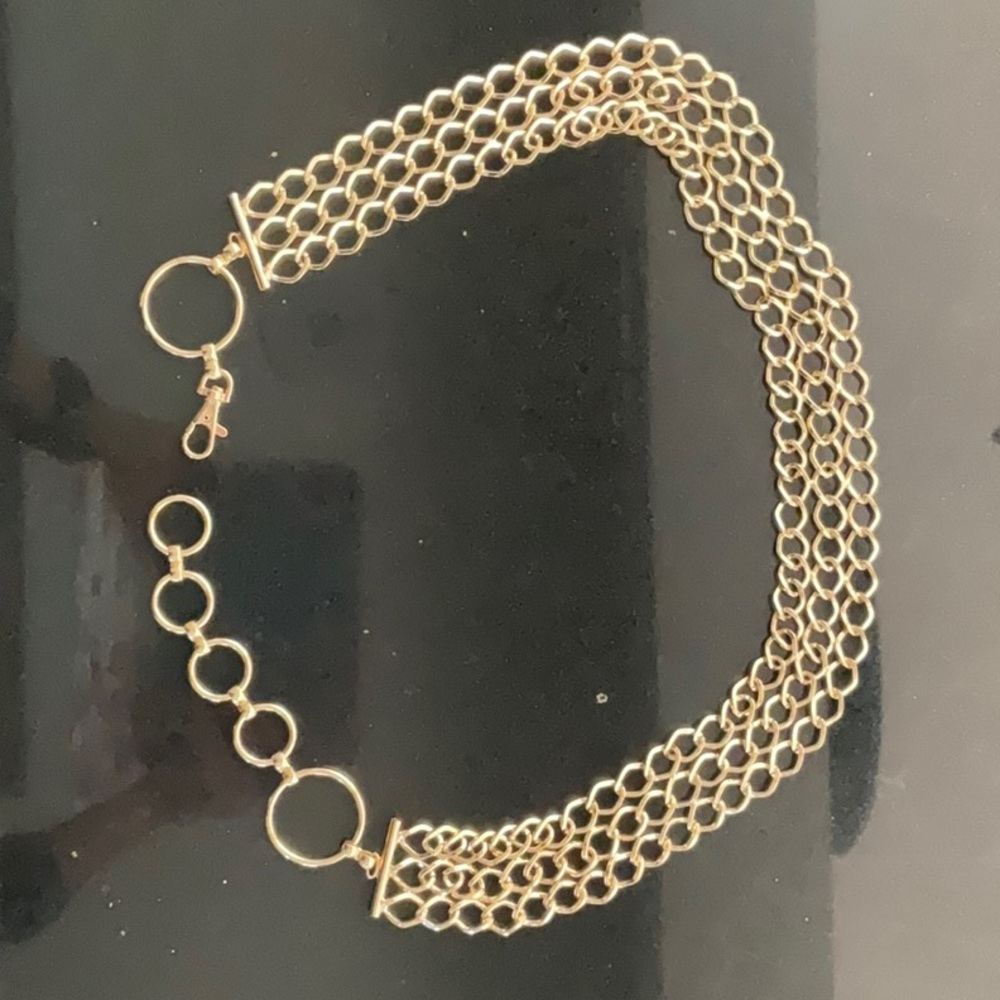 Cache Gold Tone Metal Belt